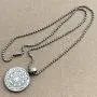 Astrology Jewelry Wheel of Zodiac Talisman Horoscope Gypsy Magic Psychic Fortune Teller Pagan Pewter Womens Mens Pendant Necklace Good luck Charm Protection Amulet for men women Silver Ball Chain