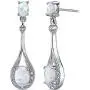 Created Opal Earrings Sterling Silver Oval Shape 3.50 Carats