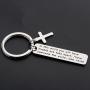 MAOFAED Religious Jewelry But Take Heart I Have Overcome The World Bible Verse Keychain Inspirational Biblical Quote Gift