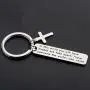 MAOFAED Religious Jewelry But Take Heart I Have Overcome The World Bible Verse Keychain Inspirational Biblical Quote Gift