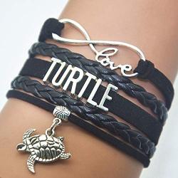 HHHbeauty Tortoise Sea Turtle Bracelet Infinity Love Tortoise Turtle Gifts Sea Turtle Jewelry Bracelet Gifts for Women, Girls, Men, Boys, Turtle Lovers Popular Turtle Themed Gifts