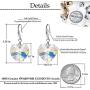 Swarovski Crystal Heart Dangle Hook Earrings for Women Drop Earrings 14K Gold Plated Hypoallergenic Jewelry