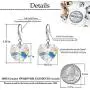 Swarovski Crystal Heart Dangle Hook Earrings for Women Drop Earrings 14K Gold Plated Hypoallergenic Jewelry