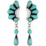 Turquoise Earrings 925 Sterling Silver & Genuine Turquoise (Select Color) Turquoise Earrings 925 Sterling Silver & Genuine Turquoise (Select Color)
