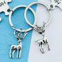 Her Buck His Doe Couple Keychain Promise Gift Funny Wedding Jewelry Gifts