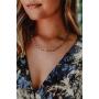 Link Chain Necklace Bracelets for Women Punk U Shape Chain Choker Necklace Statement Adjustable Link Bracelet Minimalist Party Jewelry Set