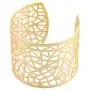LuckyLy Hollow Bangle Marvelous Open Cuff Style Bracelet For Women, Matt Gold and Silver, One Size Fits All