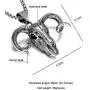 UMtrade Classic Jewelry Mens Stainless Steel Rams Head Sheep Skull Skeleton Pendant Necklace UMtrade Classic Jewelry Mens Stainless Steel Rams Head Sheep Skull Skeleton Pendant Necklace