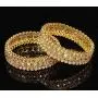 SANARA Ethnic Indian Bollywood Gold Plated Traditional Reverse AD Stone Bangle Bracelet Set Women Wedding Jewelry