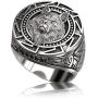 Slavic Wolf Ring for Men, Norse Viking Nordic Wolf Head Ring, Retro Wolf Totem Rings, Wolf Signet Rings, Amulet Ring, Animal Wolf Jewelry for Men Boys