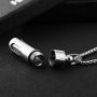 HZMAN Stainless Steel Glass Container Tube Urn Keepsake Cremation Ashes Memorial Pendant Necklace