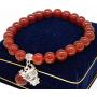 Feng Shui Handmade Chinese Zodiac Year Animal Red Agate Beads Bracelet