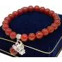 Feng Shui Handmade Chinese Zodiac Year Animal Red Agate Beads Bracelet