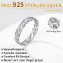 ChicSilver 925 Sterling Silver Celtic Knot Eternity Wedding Band for Women, 4 mm Wide, Size 4-12 (with Gift Box)