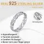 ChicSilver 925 Sterling Silver Celtic Knot Eternity Wedding Band for Women, 4 mm Wide, Size 4-12 (with Gift Box)