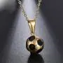 HSQYJ Stainless Steel Enamel Football Necklace Soccer Pendant Player Pendant Charm Necklaces Athlete Sport Fan Gift Jewelry Gold Plated for Men Women HSQYJ Stainless Steel Enamel Football Necklace Soccer Pendant Player Pendant Charm Necklaces Athlete Sport Fan Gift Jewelry Gold Plated for Men Women