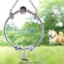 FOREVER QUEEN Dog Paw Prints Dangle Charms 925 Sterling Silver Love Animals Pets Bead Birthstone Charm with Cubic Zirconia Fits Bracelets Necklace