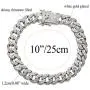 kelistom Cuban Link Anklet Bracelet for Women Men Teen Girls Boys, Hip-hop 18K Gold/White Gold Plated Iced Out Rhinestones Filled Chain Ankle Bracelets, 9'' 10'' 11'' kelistom Cuban Link Anklet Bracelet for Women Men Teen Girls Boys, Hip-hop 18K Gold/White Gold Plated Iced Out Rhinestones Filled Chain Ankle Bracelets, 9'' 10'' 11''