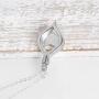 LuxglitterLin Teardrop Eye of My Heart Crystal Cremation Urn Necklace for Human Pet Ashes Holder Memorial Keepsake Pendant Jewelry