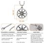 555Jewelry Unisex Stainless Steel Navigator Navigation Compass Pendant Necklace