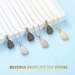 mingkejw Cremation Jewelry for Ashes Tree of Life Memorial Lockets Teardrop Pendant Urn Ashes Holder Necklace Stainless Steel Keepsake