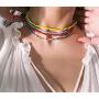 12Pieces Beaded necklace Boho Bohemian seed Bead Choker Colorful Summer Beach Handmade Jewelry for Women Girls