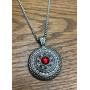 My Prime Gifts Snap Jewelry Clear Rhinestone Designer Halo & Stainless Steel Necklace Length 20-22'' Holds 18-20mm Standard Snaps