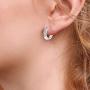 Huggies Earrings, 18K Gold Plated Cubic Zirconia Rhinestone Hoop Earrings for Women Jewelry Gifts