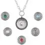 LEGENSTAR Ginger Interchangeable Crystal Pearl Pendant Necklaces with 5 Snap Buttons for Women Silver Jewelry Charms LEGENSTAR Ginger Interchangeable Crystal Pearl Pendant Necklaces with 5 Snap Buttons for Women Silver Jewelry Charms