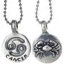 Jewelry Astrology Zodiac sign Cancer Crab (Jun 21-Jul 22) Amulet Charm Medallion Silver pewter pendant necklace w Silver Ball Chain Jewelry Astrology Zodiac sign Cancer Crab (Jun 21-Jul 22) Amulet Charm Medallion Silver pewter pendant necklace w Silver Ball Chain