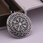 VASSAGO Vintage Norse Viking Vegvisir Compass Celtic Knot Pendant Talisman Necklace for Men Women