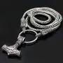 GuoShuang Viking Metal Cord Ravens of Odin with Thors Mjolnir Wolf Scandinavian Huginn and Muninn
