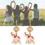 WSNANG Delta Sigma Theta Inspired Greek Greece Sorority Gift Red Elephant Earrings Finer 1913 Greek Sorority Earrings Sisterhood Gift
