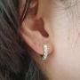 Dazzlingrock Collection 14K Yellow Gold Ladies Huggies Hoop Earring (Only 1Pc)