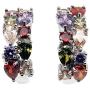 Multi Gemstone Earring Amethyst Garnet Morganite Peridot Promise Wedding Party Earrings