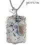 JADENOVA Healing Crystal Necklace for Women Tree of Family Pendant Family Tree Wire Wrapped Jewelry Energy Healing Teardrop pendant (24 Inches Stainless Steel Chain)