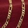 Lifetime Jewelry 7mm Figaro Chain Necklace 24k Gold Plated for Men Women & Teen Lifetime Jewelry 7mm Figaro Chain Necklace 24k Gold Plated for Men Women & Teen
