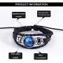 Ding Li Bracelet for Women, Punk Black Woven Leather Rope Bracelet, 12 Constellation Retro Adjustable Bracelets Men and Women Ding Li Bracelet for Women, Punk Black Woven Leather Rope Bracelet, 12 Constellation Retro Adjustable Bracelets Men and Women