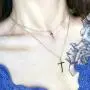 Jertom 14K Gold Plated Necklace, Double Layered Pendants, Fashion Jewelry for Women Girls Jertom 14K Gold Plated Necklace, Double Layered Pendants, Fashion Jewelry for Women Girls