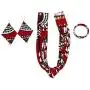 AFRICSTYLE African Jewelry Set Ankara Print Necklaces with Matching Earrings for Women AFRICSTYLE African Jewelry Set Ankara Print Necklaces with Matching Earrings for Women
