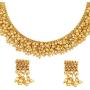 Bodha Traditional Indian Temple Gold Jewelry Necklace Set 22K with Earrings for Women & Girls (SJ_2683)