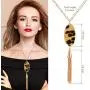 Hicarer 3 Pieces Leopard Jewelry Set Leopard Leather Bracelet Dangle Earring Necklace for Women Hicarer 3 Pieces Leopard Jewelry Set Leopard Leather Bracelet Dangle Earring Necklace for Women