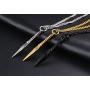 PAMTIER Men Stainless Steel Spear Point Arrowhead Spearhead Pendant Necklace Polished Silver/Gold/Black