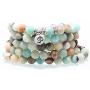 ZHEPIN 8MM 108 Mala Beads Charm Bracelet for Men Women Yoga Bracelet Necklace