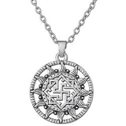 Dawapara Ancient Nordic Odin Valkyrie Symbol Viking Amulet Norse Scandinavian Ethnic Pendant Necklace Jewelry