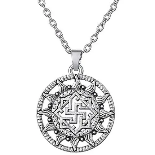 Dawapara Ancient Nordic Odin Valkyrie Symbol Viking Amulet Norse Scandinavian Ethnic Pendant Necklace Jewelry Dawapara Ancient Nordic Odin Valkyrie Symbol Viking Amulet Norse Scandinavian Ethnic Pendant Necklace Jewelry