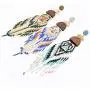 Beaded Tassel Earrings Dream-catcher Earrings Bohemian Statement For Girls Women Wood Multi Ear Jewelry Beaded Tassel Earrings Dream-catcher Earrings Bohemian Statement For Girls Women Wood Multi Ear Jewelry