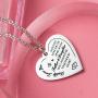 Haoflower Daughter Heart Pendant Necklace You are Braver Than You Believe Engraved Motivational Message Stainless Steel Jewelry Gifts from Mom Dad