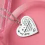 Haoflower Daughter Heart Pendant Necklace You are Braver Than You Believe Engraved Motivational Message Stainless Steel Jewelry Gifts from Mom Dad