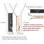 Gift for Lover His Queen Her King Stainless Steel Couple Bracelets for Women Men Jewelry Matching Set (His Queen Her King Necklace)